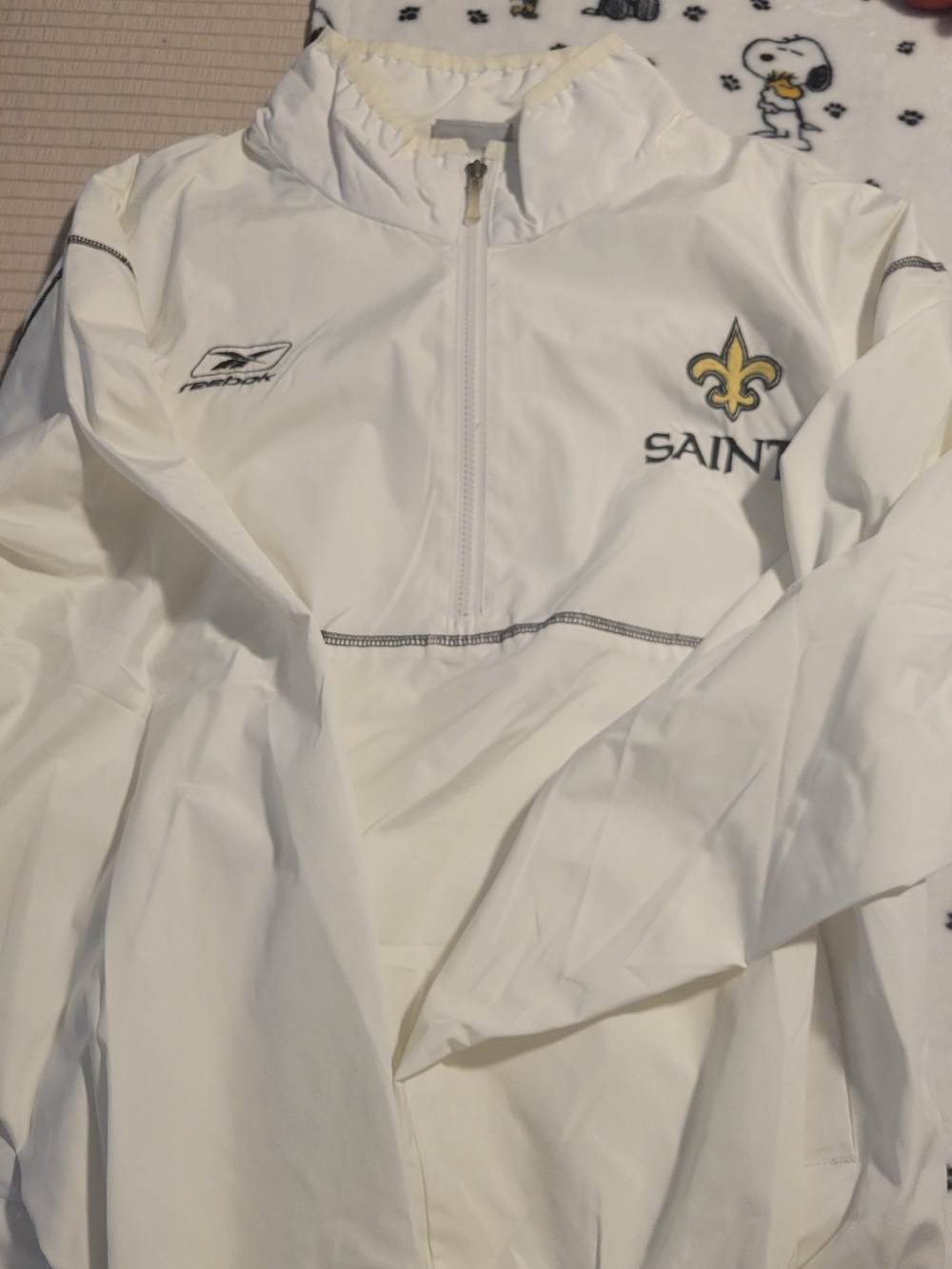Reebok x Saints White Pullover Windbreaker